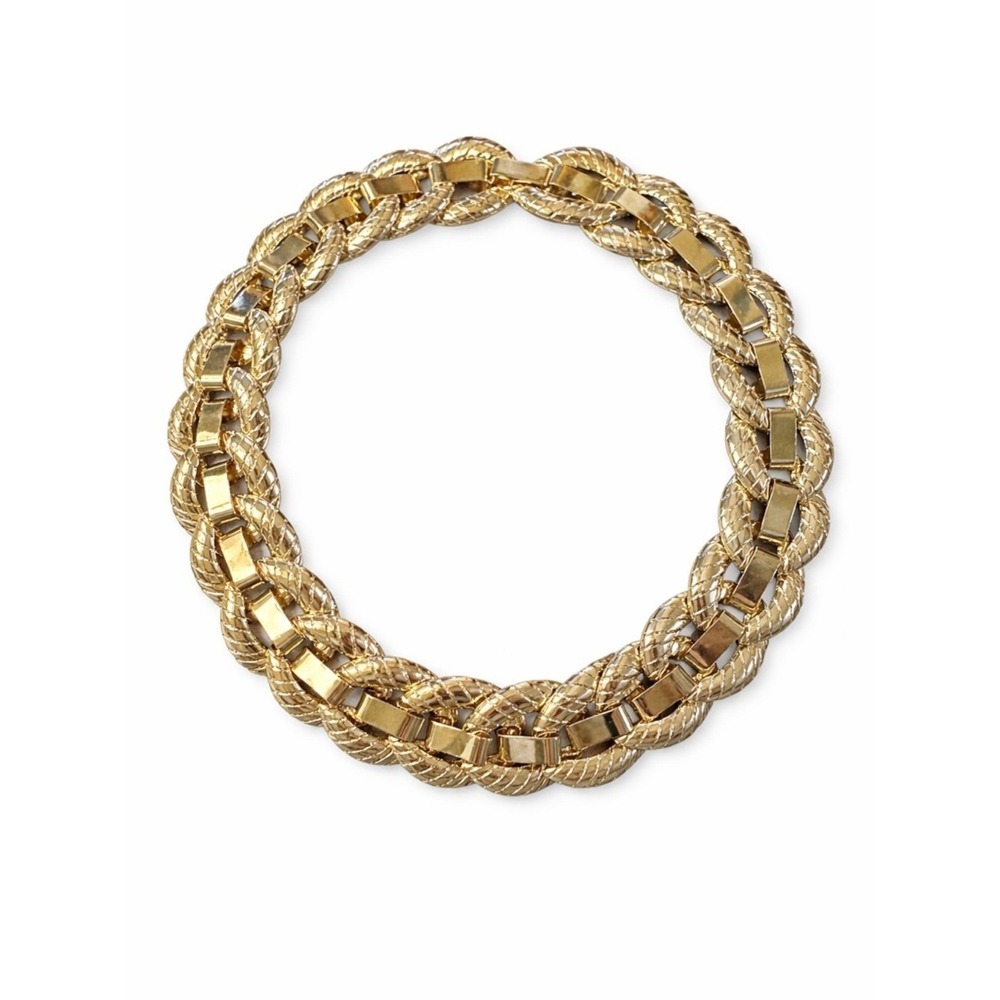 Chunky Gold‎ Statement Chain Necklace Double Link Collar NWT